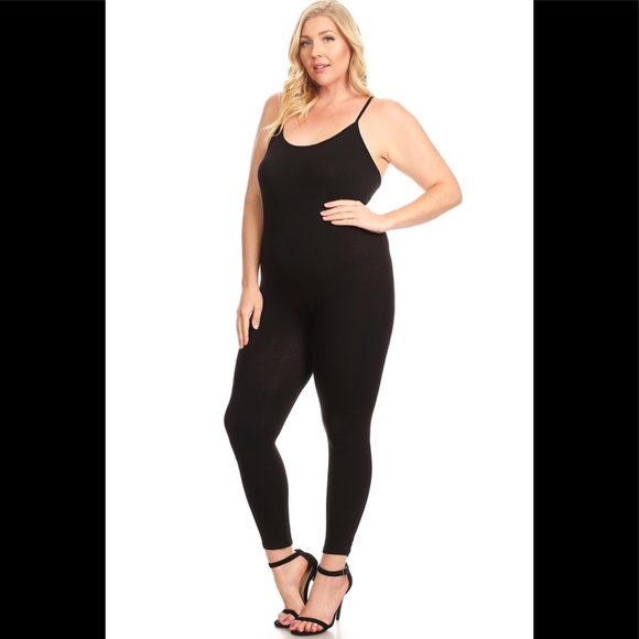 Plus Size Cami Catsuit w/ Racerback 1X 2X 3X - Picture 4 of 6